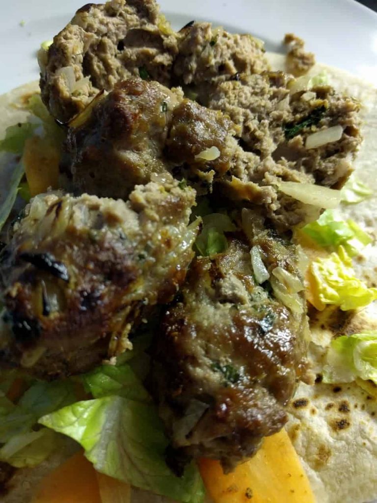 lamb kebab dish