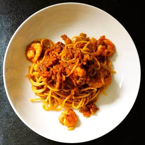 Prawn Spaghetti dish