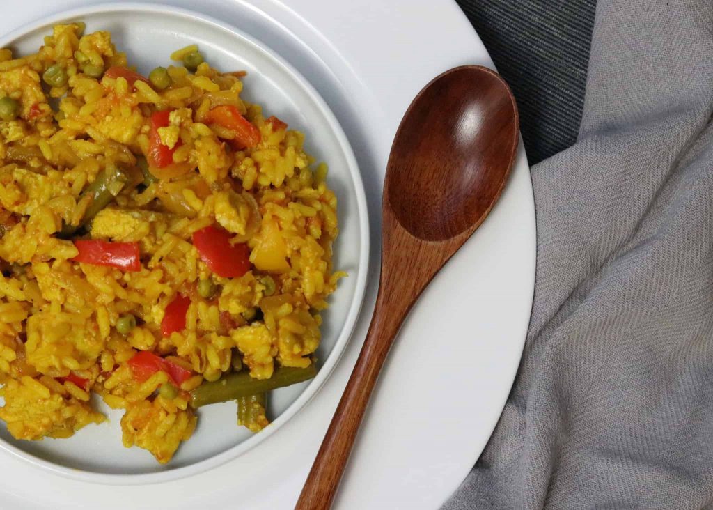 jerk quorn paella recipe