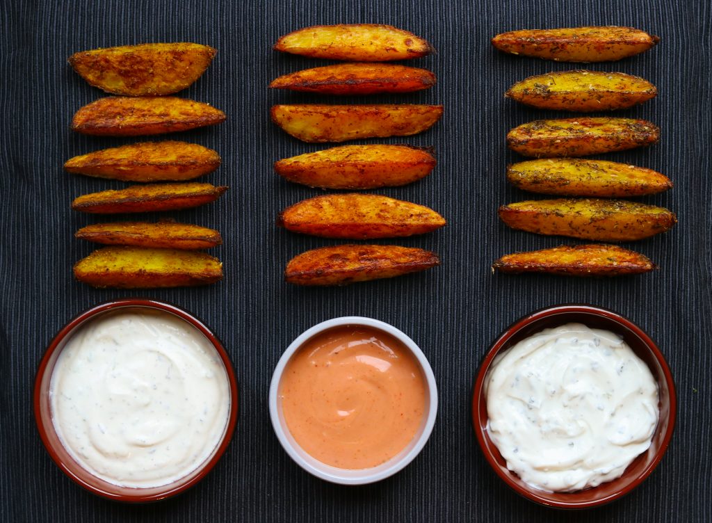 Spicy Wedges and Dips