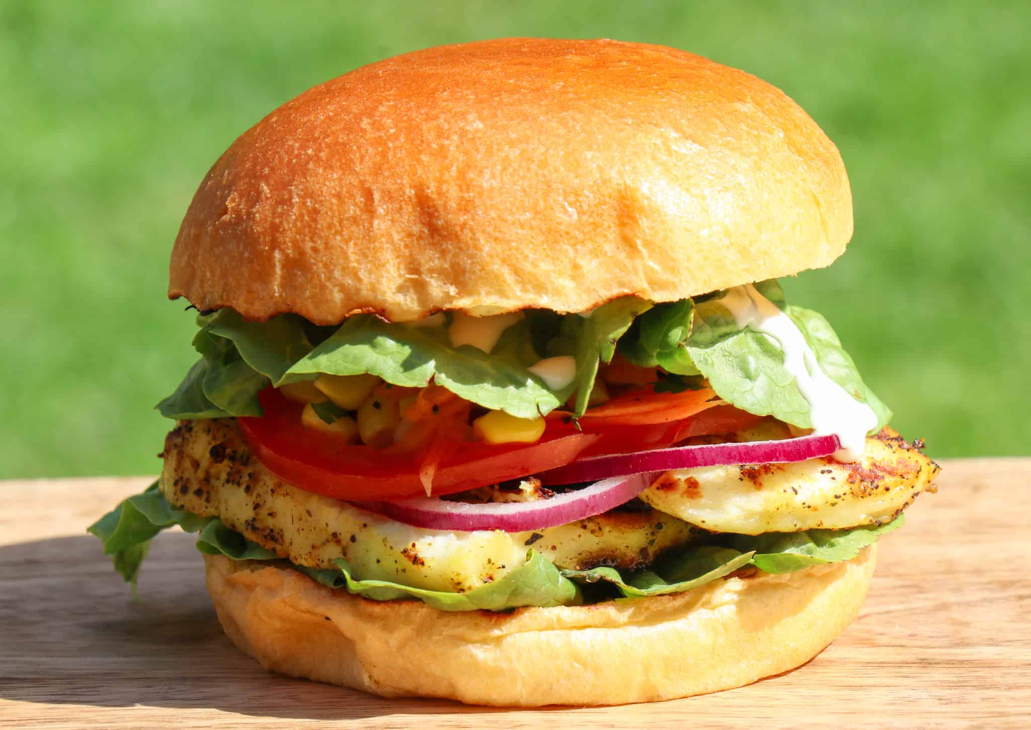 Halloumi Burger Recipe (BBQ Coffee Seasoning)