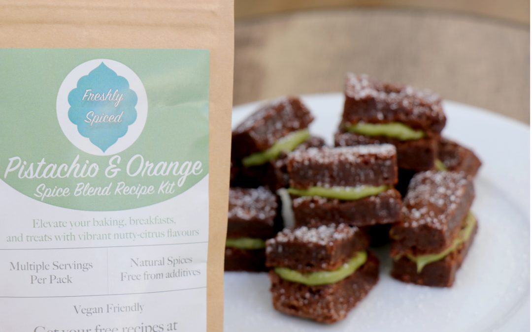 Pistachio & Orange Spiced Brownie Bites Recipe